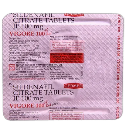 vigora 100mg tablet 4's